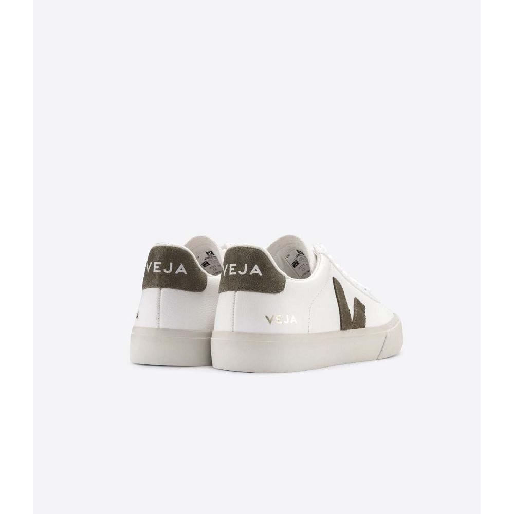 Veja CAMPO CHROMEFREE Women's Low Tops Sneakers White/Khaki | CA 593KOR